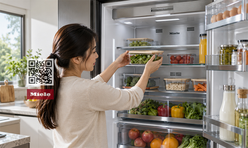 Tủ lạnh Miele không lạnh: 6+ Nguyên nhân & Cách khắc phục 8 Sắp xếp thực phẩm để cửa gió tủ lạnh Miele thông thoáng.