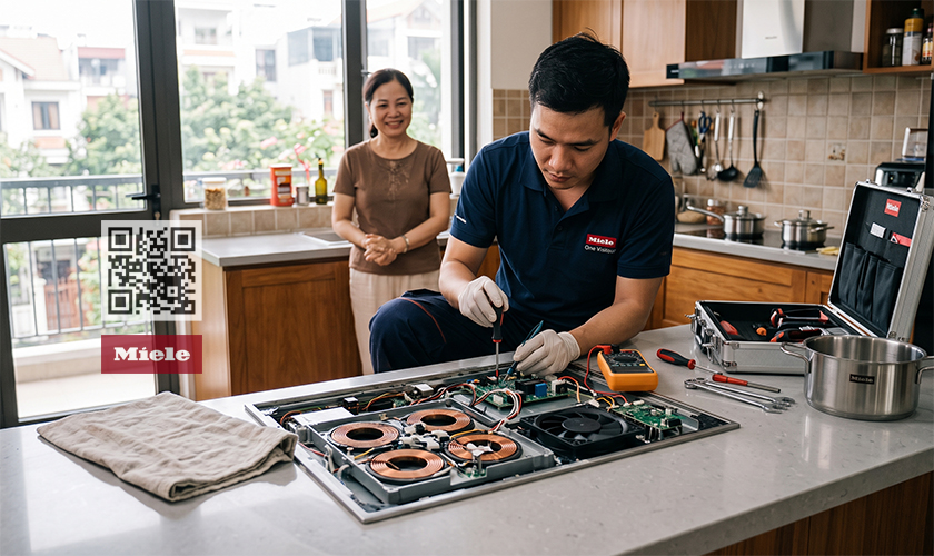 Bếp từ Miele không nhận nồi: 8 Vấn đề & Cách tự khắc phục 4 Kỹ thuật viên của sửa bếp từ Miele của Miele Care VN